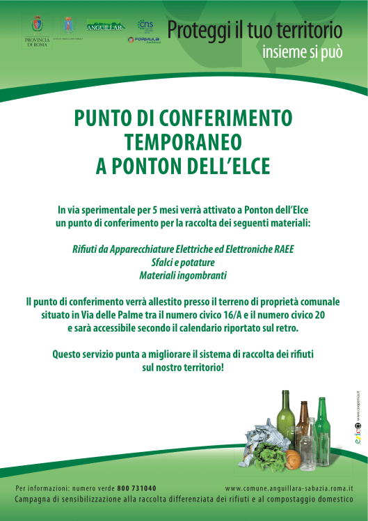 Punto di conferimento a Ponton dell'Elce Punto di conferimento a Ponton dell'Elce