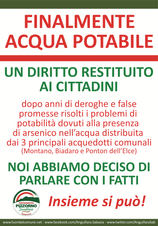 Finalmente acqua potabile!