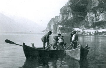Storica immagine della pesca alla tirlindana