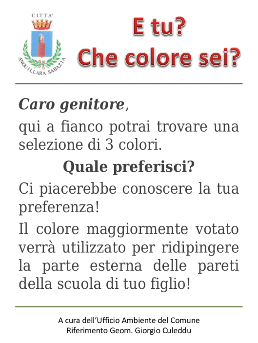 E tu? Che colore sei?